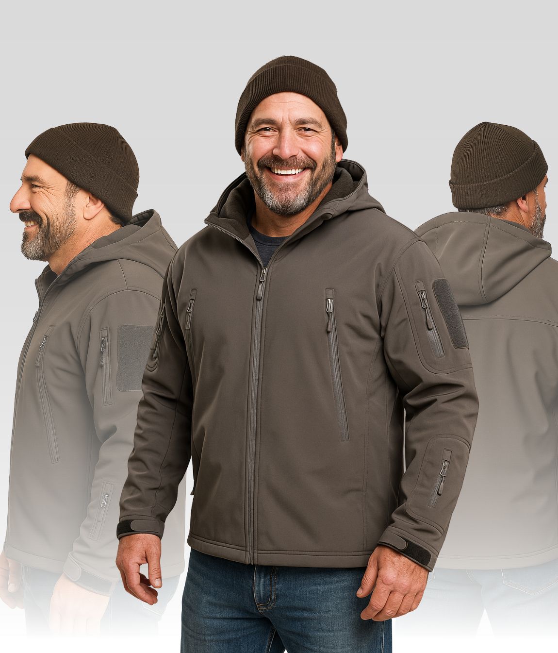 Jack Fleece Jacke Grau