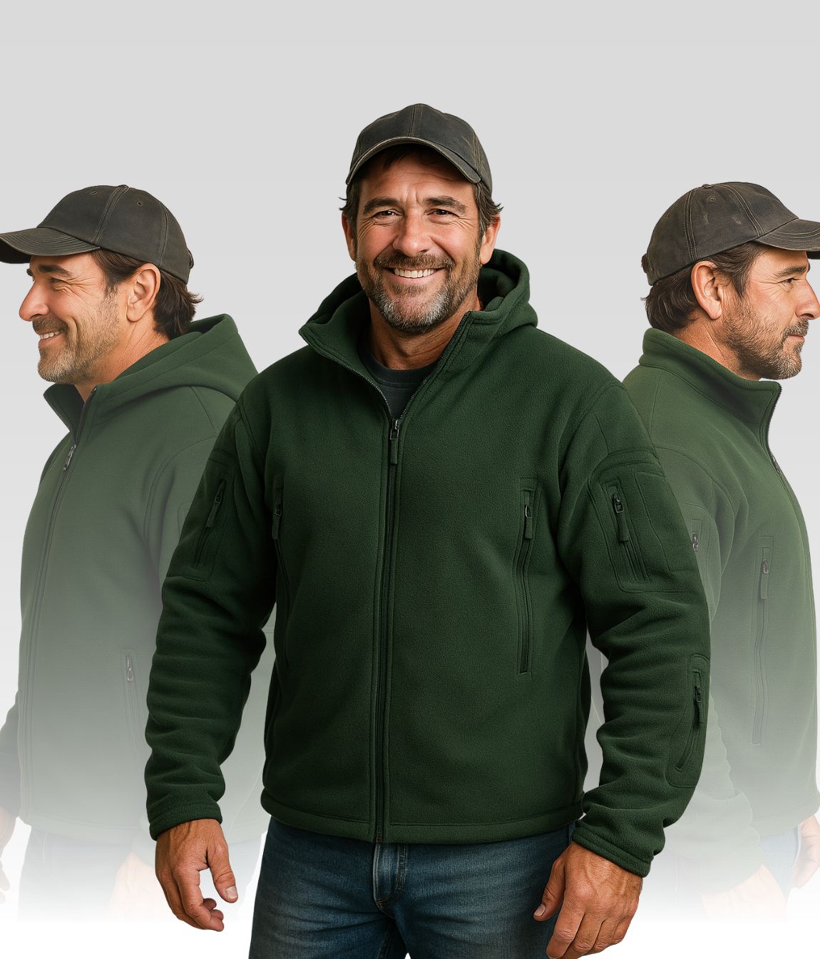 Marco Fleece Jacke Grün
