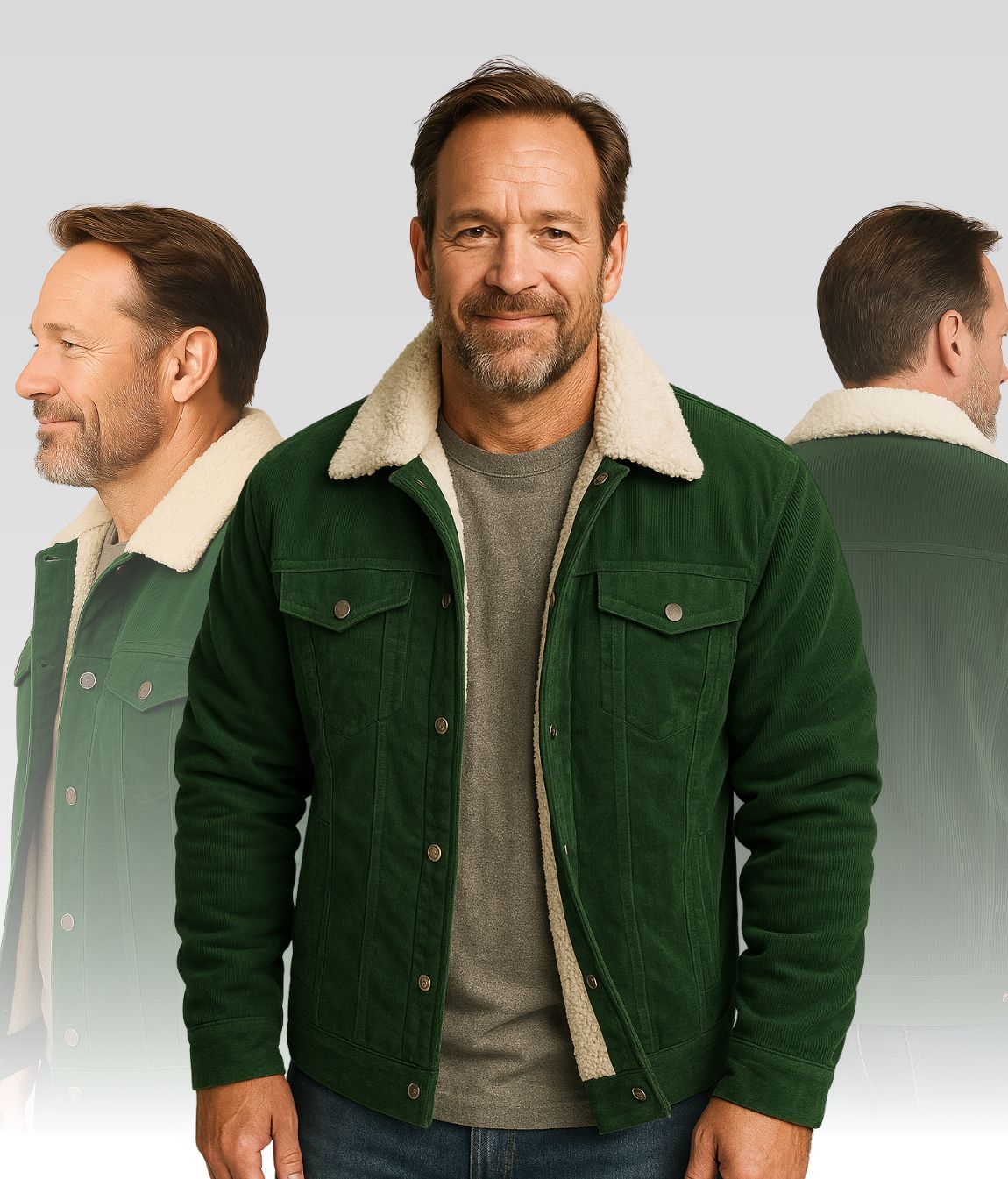 LEO Fleecejacke GRÜN