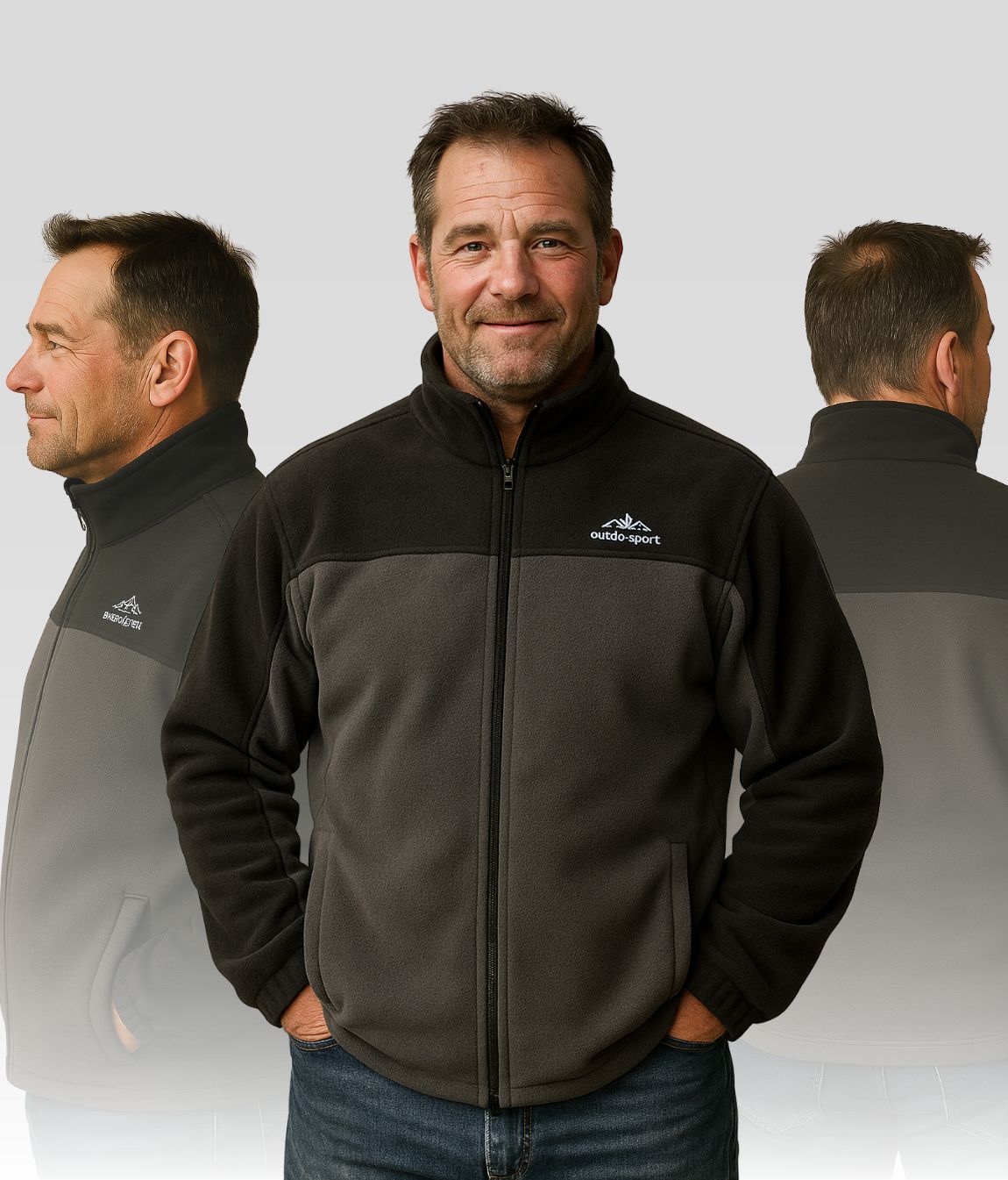 Daniel Fleecejacke Grau