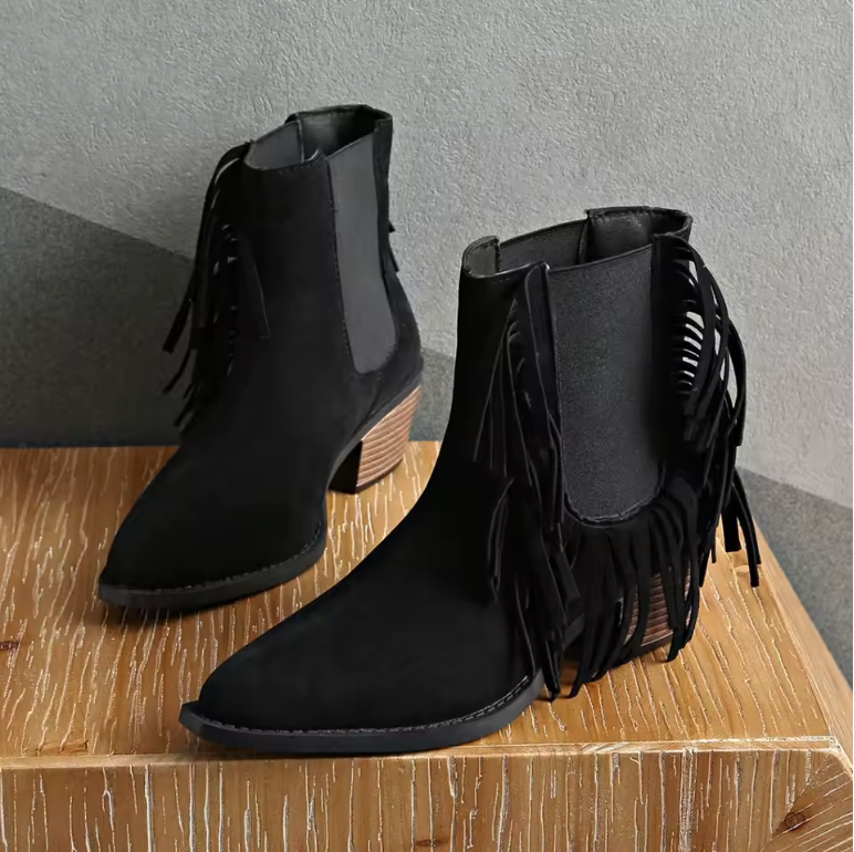Zora | Elegante Fransen-Ankle Boots