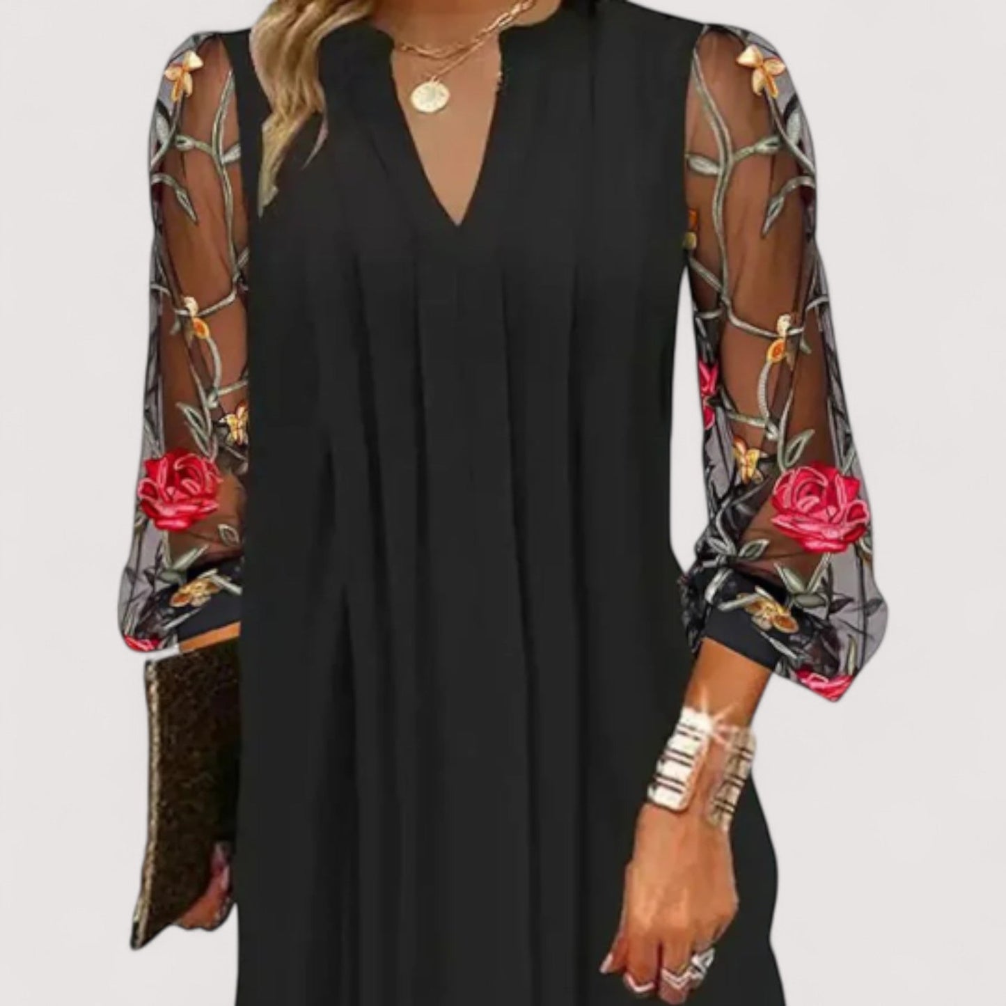 Madlina™ | Elegantes Minikleid mit transparenten Ärmeln