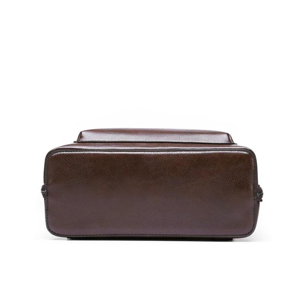 Eleganter Doppel-Reißverschluss-Rucksack im klassischen Stil