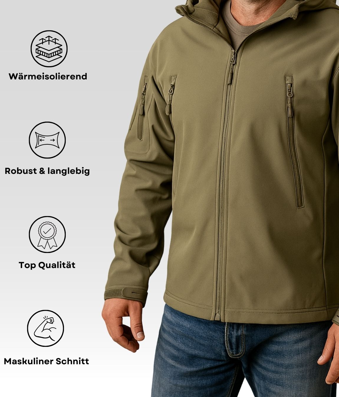 Jack Fleece Jacke Grün