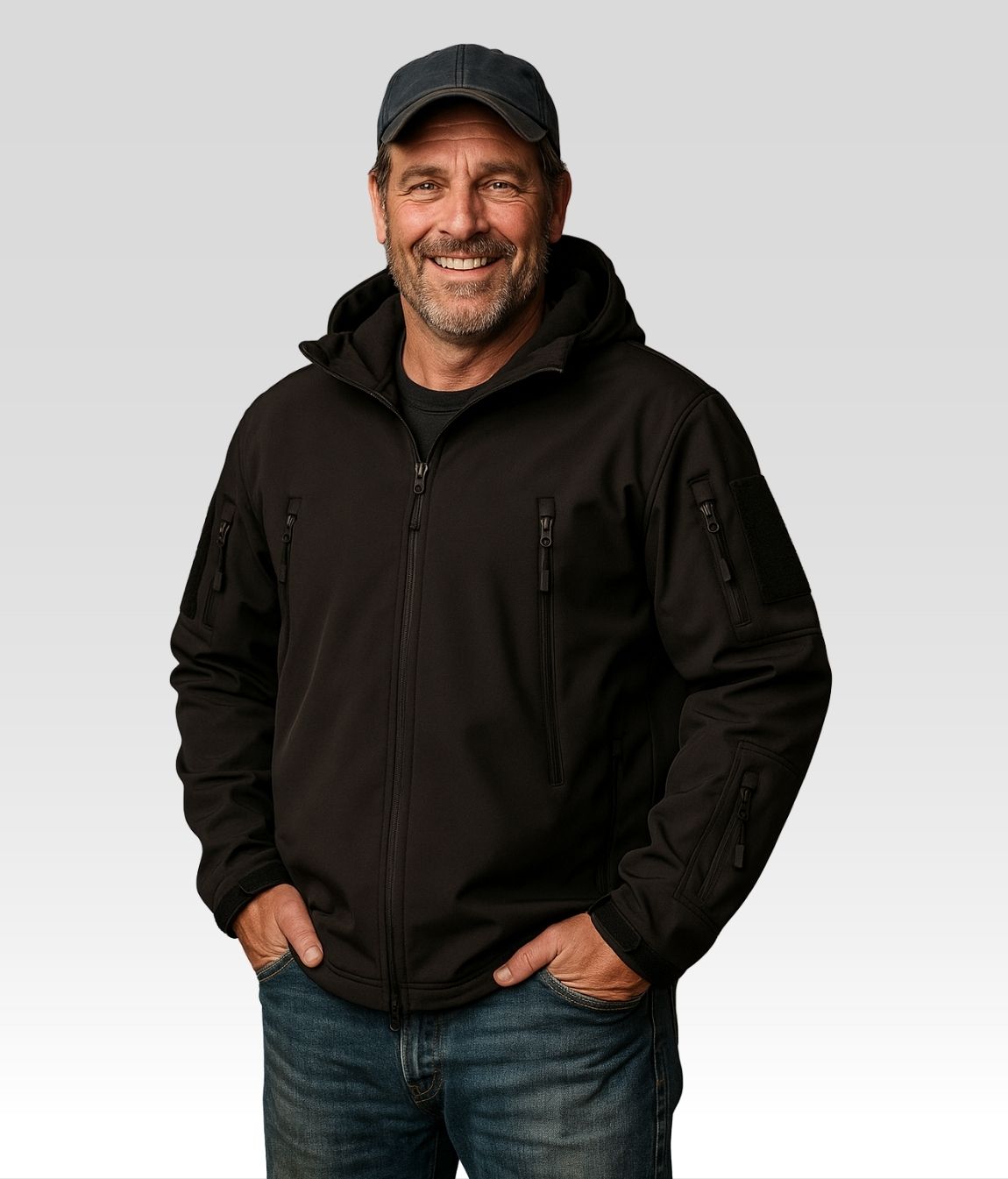 Jack Fleece Jacke Schwarz