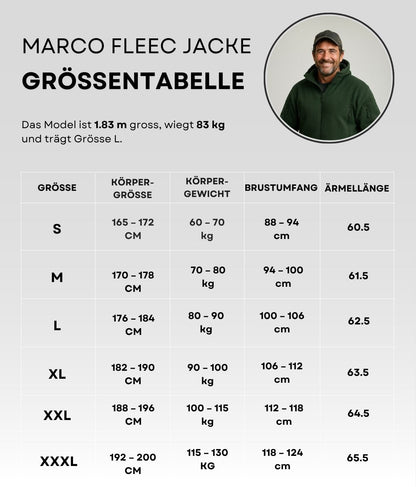 Marco Fleece Jacke Grün