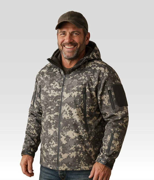 Jack Fleece Jacke Grau Camo
