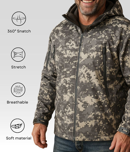 Jack Fleece Jacke Grau Camo