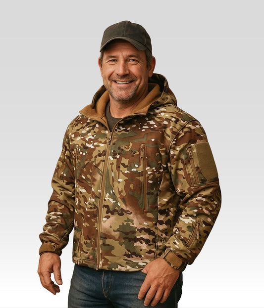 Jack Fleece Jacke Grau Camo