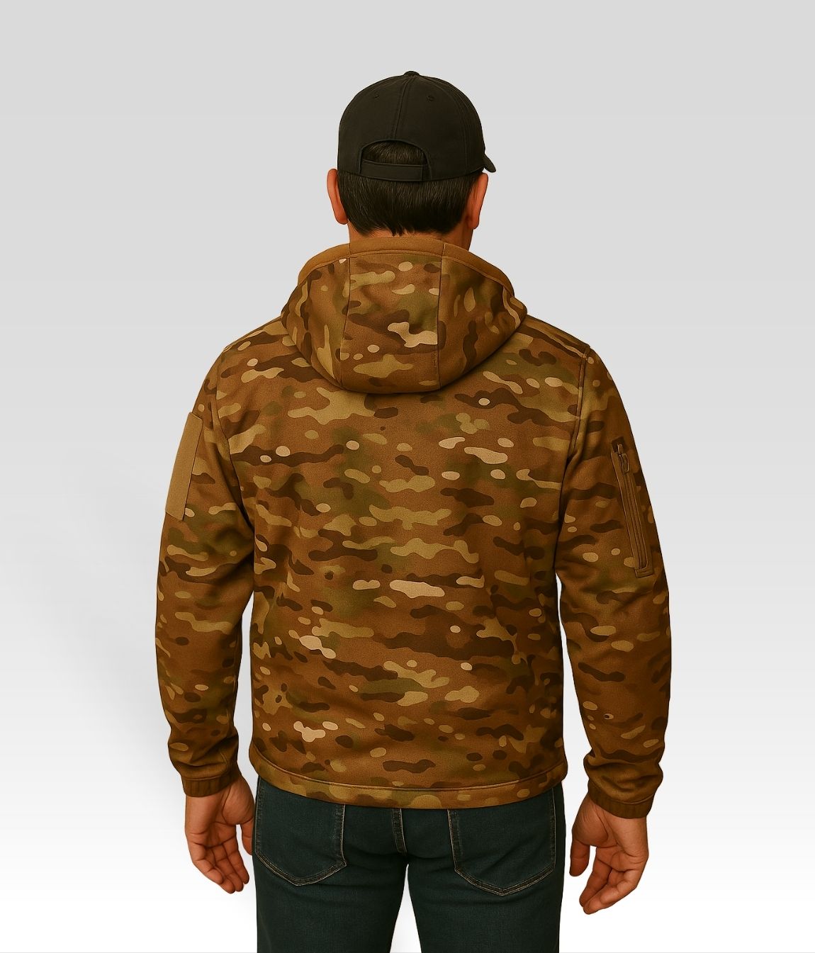 Jack Fleece Jacke Grau Camo