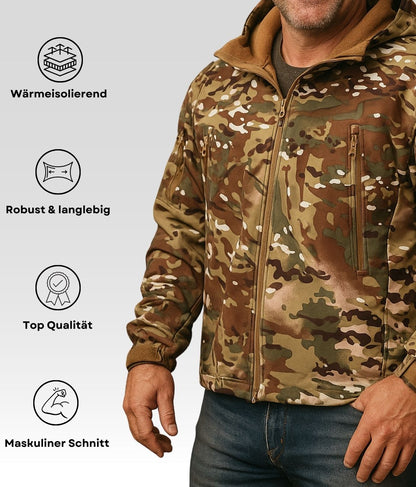Jack Fleece Jacke Grau Camo