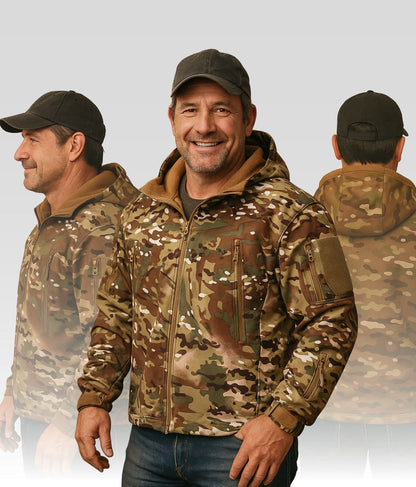 Jack Fleece Jacke Grau Camo