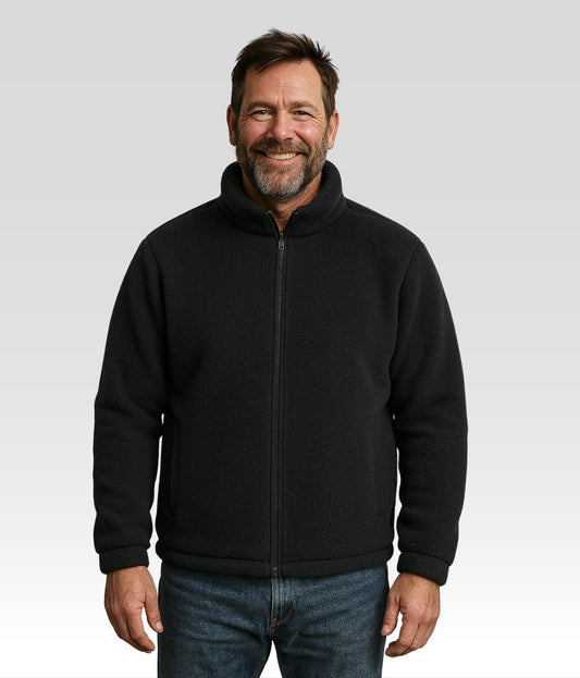 Luca Fleecejacke Schwarz