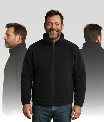 Luca Fleecejacke Schwarz