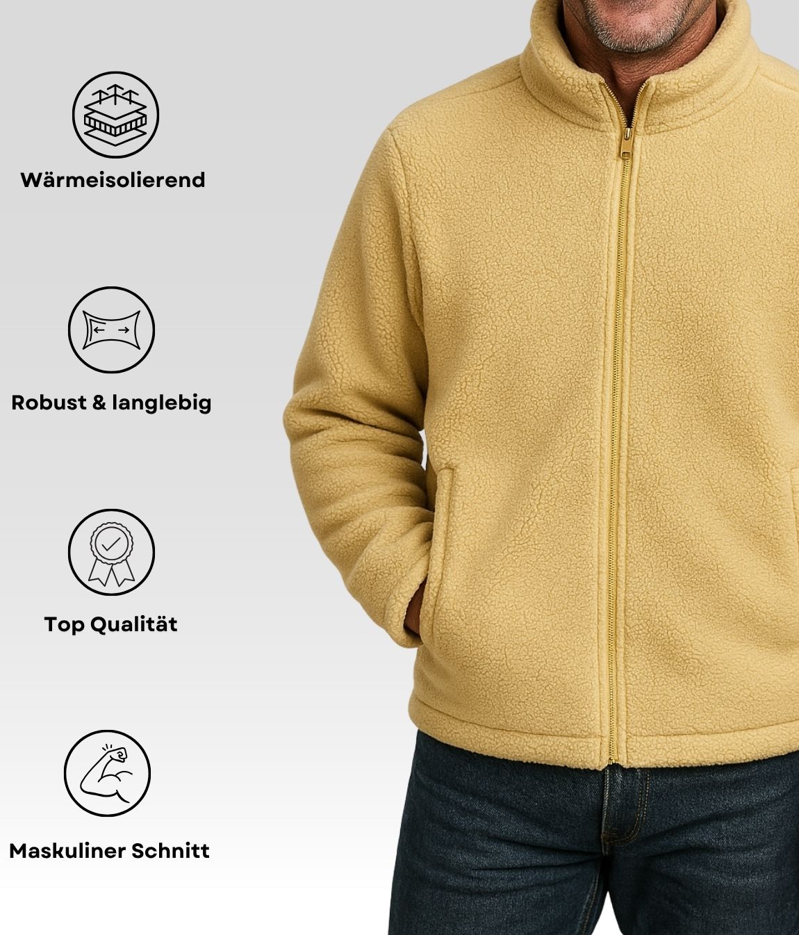 Luca Fleecejacke Beige