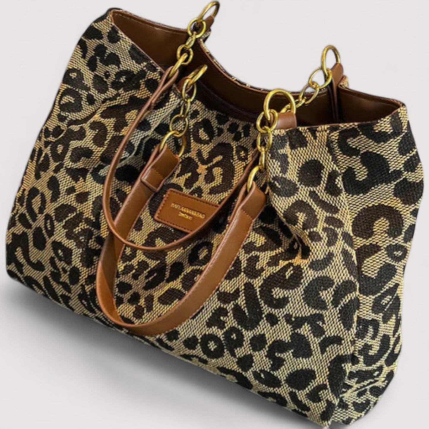Anouk™ | Leopard Canvas-Einkaufstasche
