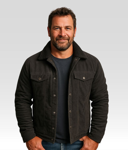 LEO Fleecejacke Schwarz