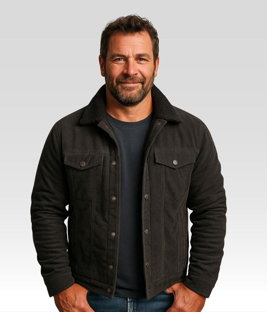 LEO Fleecejacke Schwarz