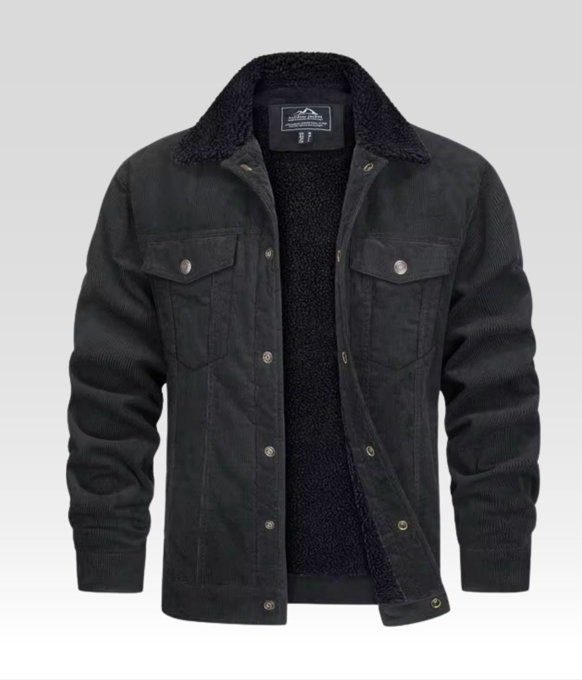 LEO Fleecejacke Schwarz