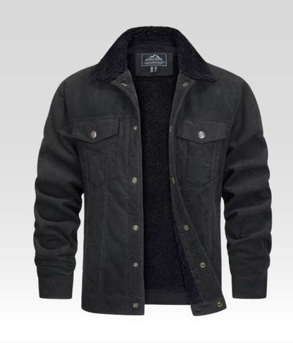 LEO Fleecejacke Schwarz