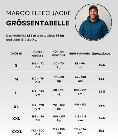 Marco Fleece Jacke Blau