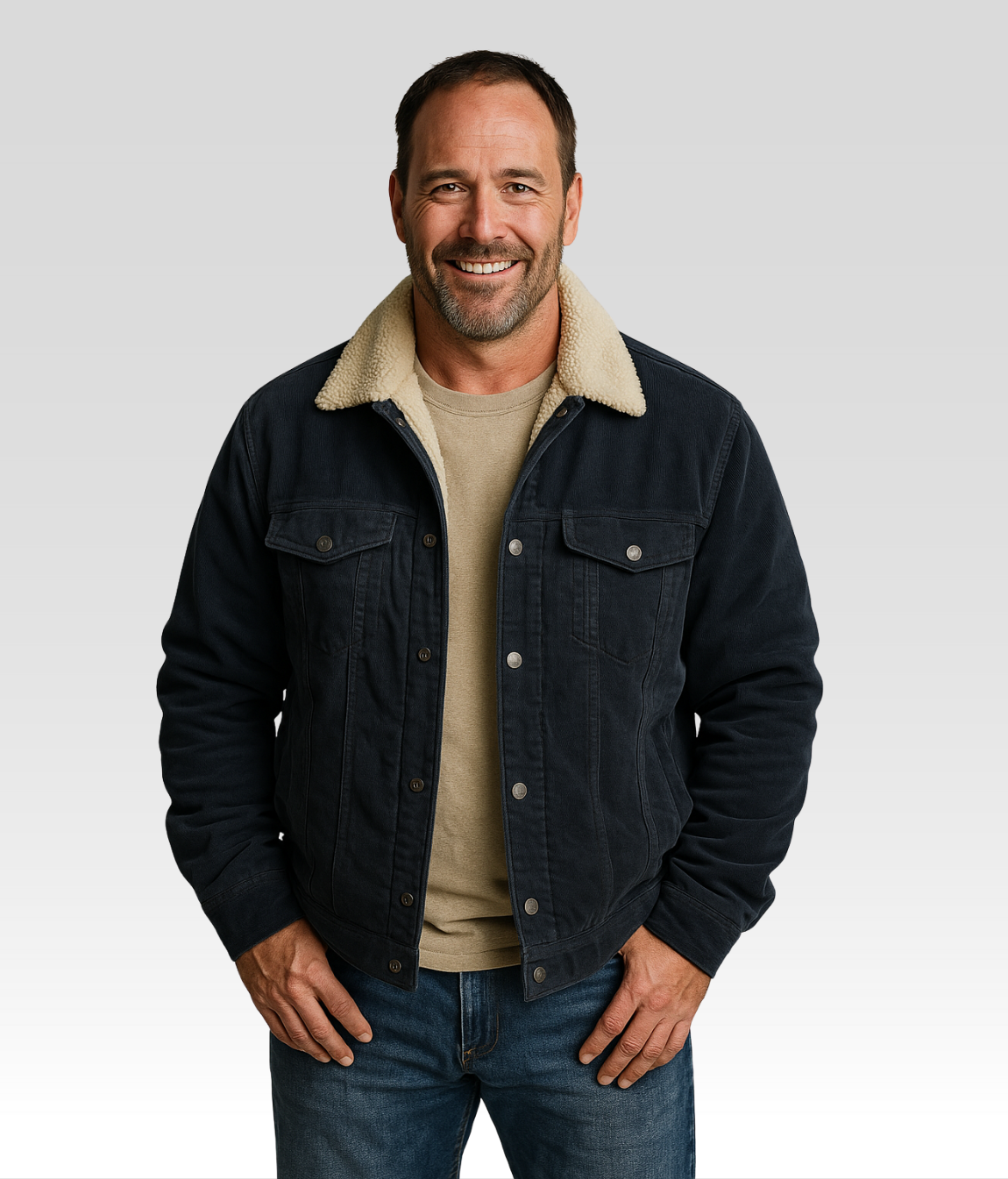 LEO Fleecejacke Blau