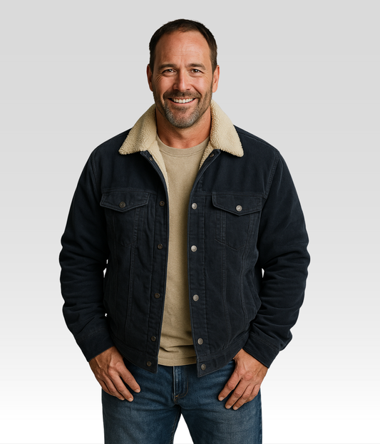 LEO Fleecejacke Blau