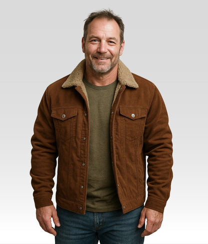 LEO Fleecejacke Braun