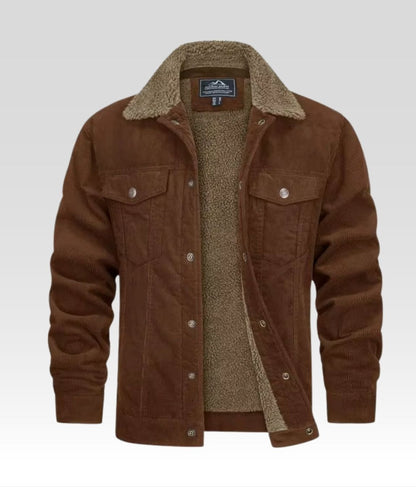 LEO Fleecejacke Braun