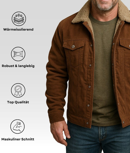 LEO Fleecejacke Braun