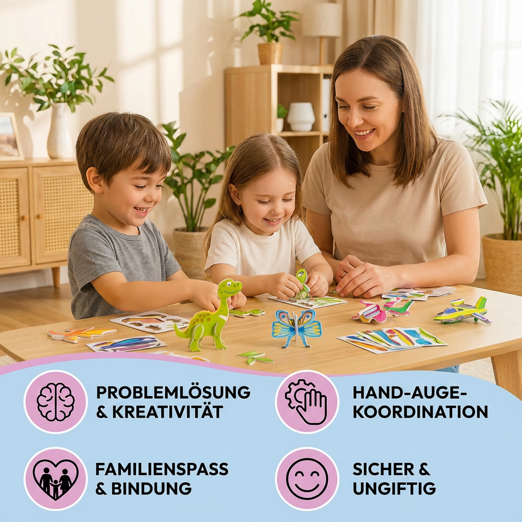 3D Cartoon Puzzle Set für Kinder
