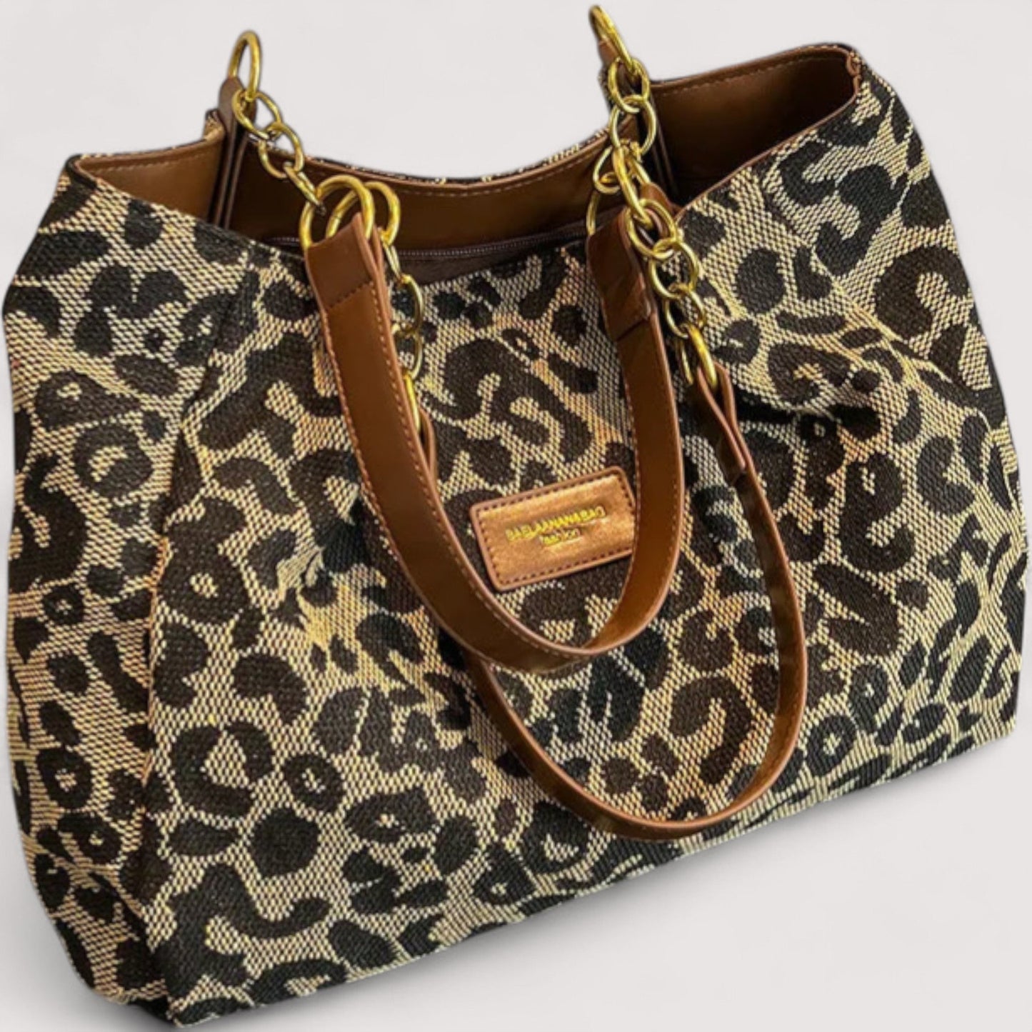 Anouk™ | Leopard Canvas-Einkaufstasche