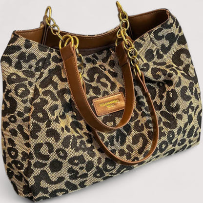 Anouk™ | Leopard Canvas-Einkaufstasche