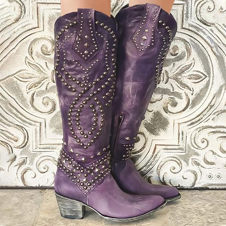Bree | Western Style Knee-High Boots