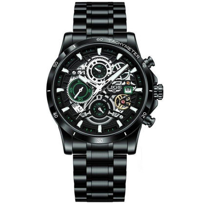 LIGE - Steel Skeleton Watch