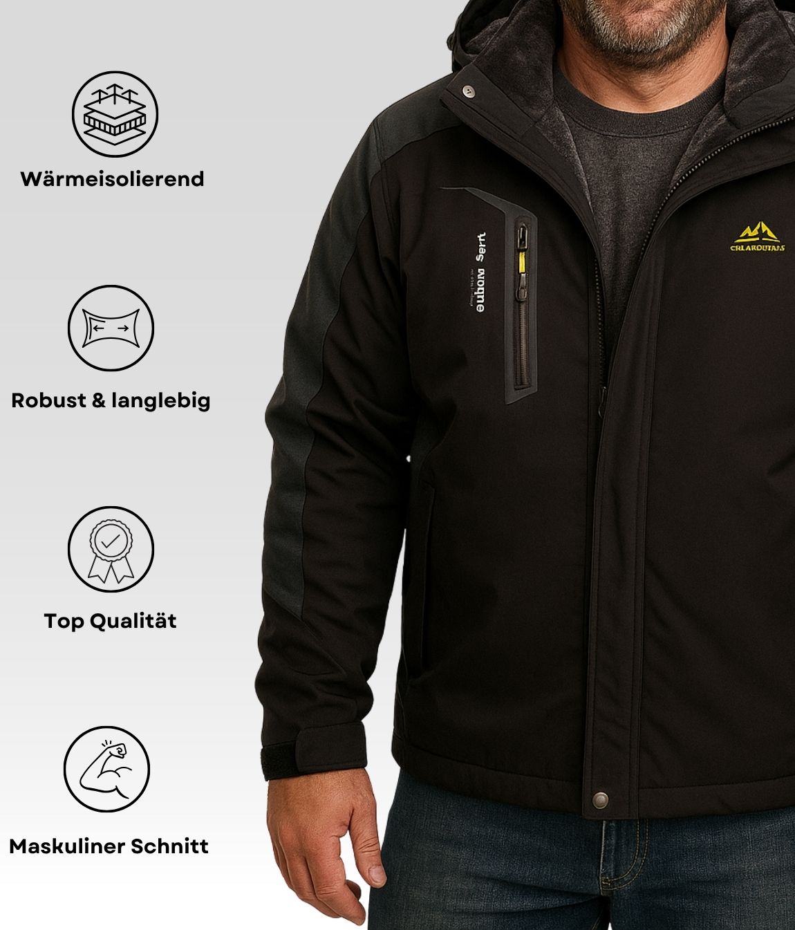 Tim Fleecejacke Schwarz