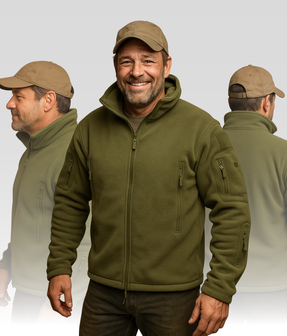 Marco Fleece Jacke Navy