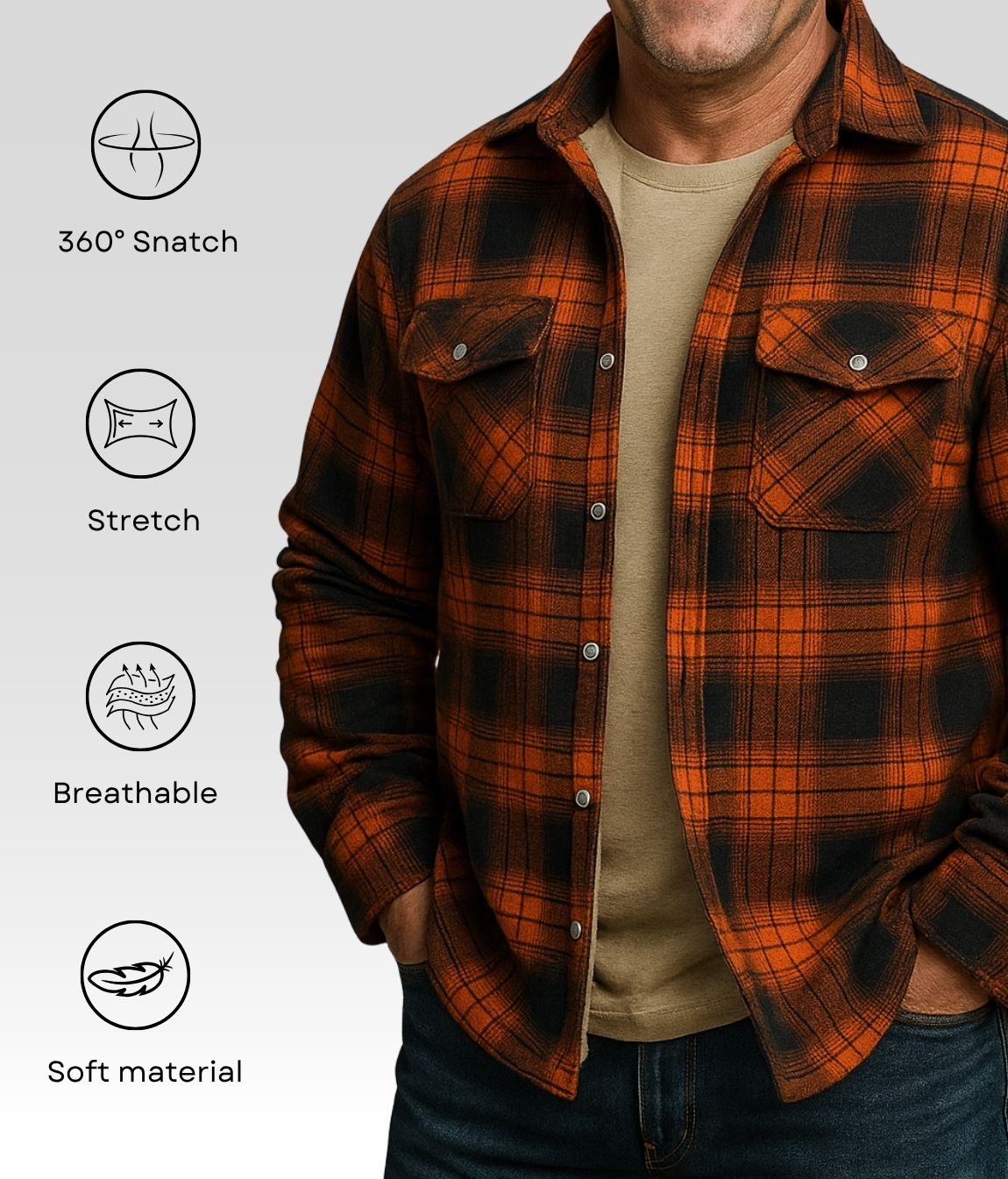 Joe Fleece Jacke Orange