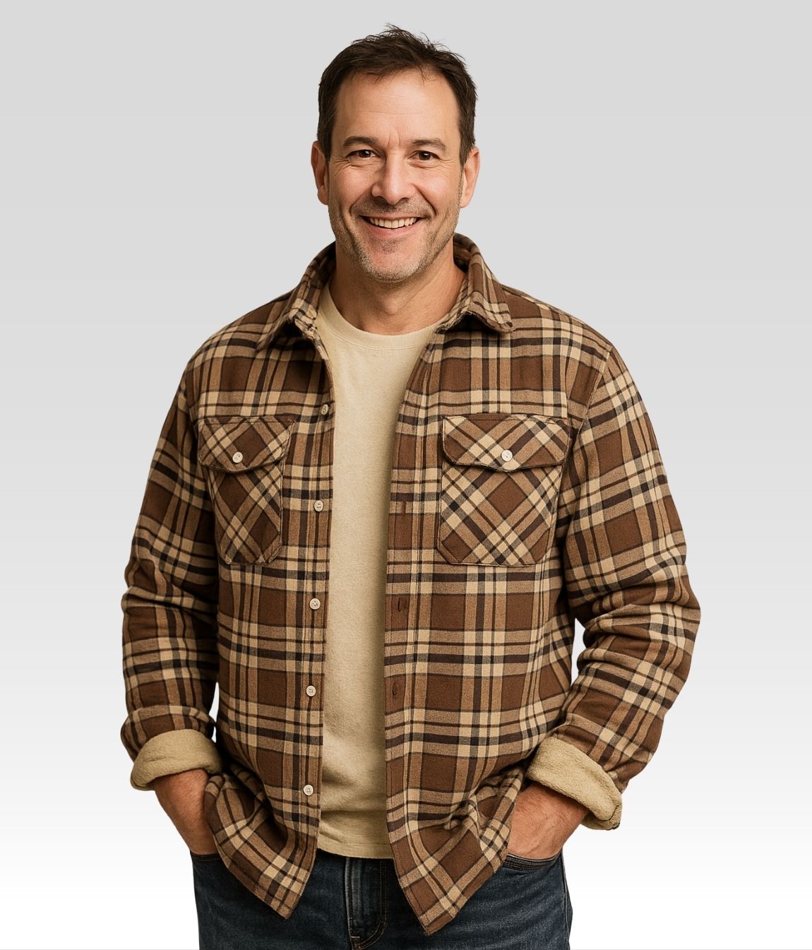 Joe Fleece Jacke Braun