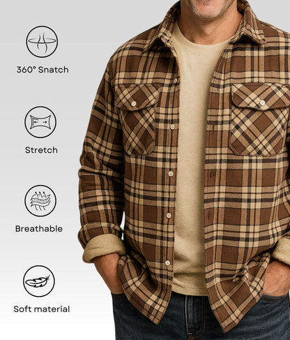 Joe Fleece Jacke Braun