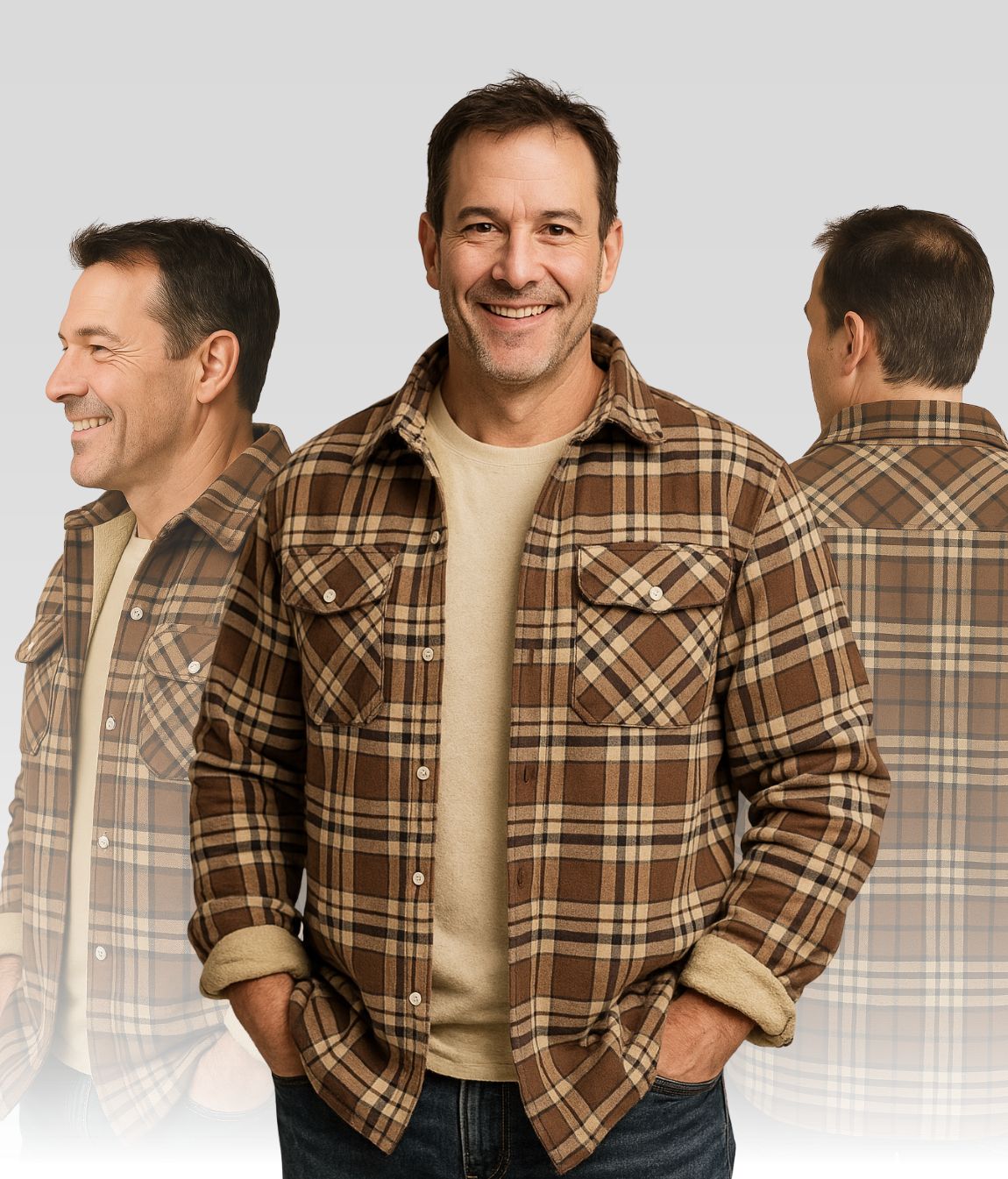 Joe Fleece Jacke Braun