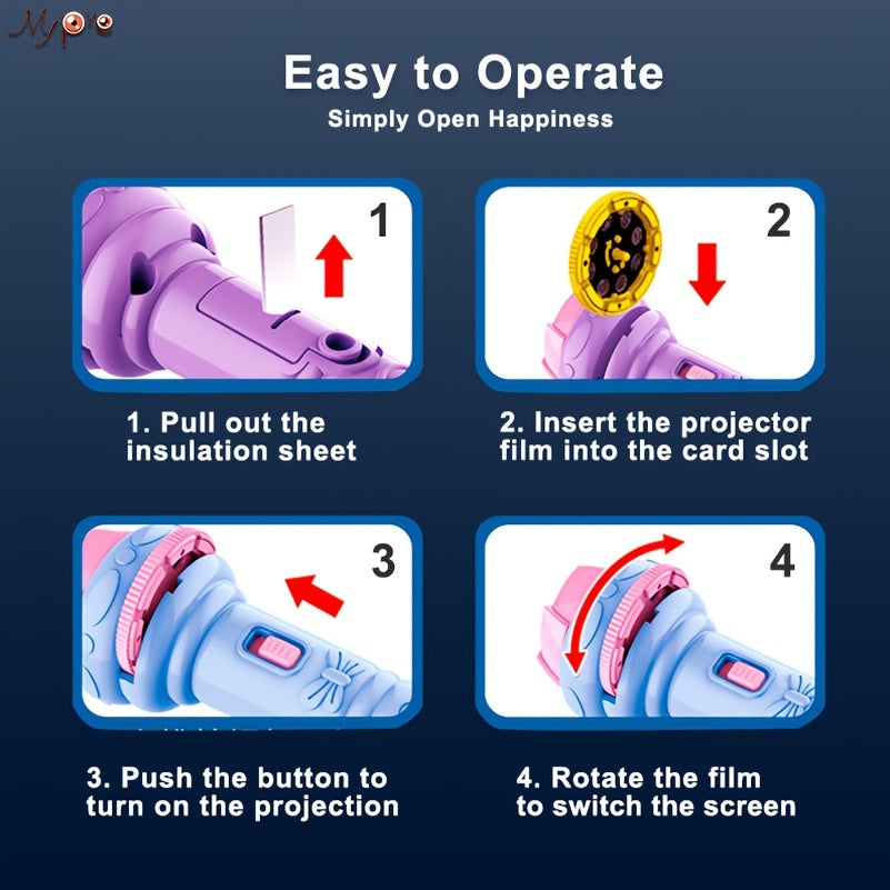 Kinder Projektor Taschenlampe – Lernen wird zum Abendritual