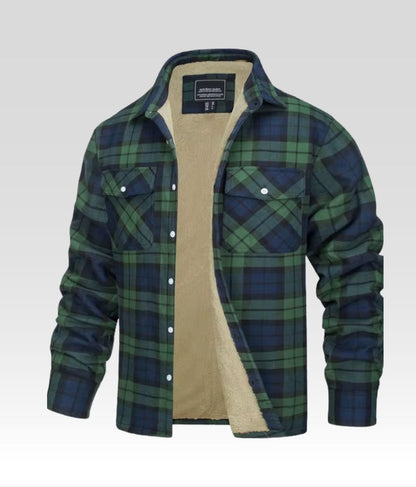 Joe Fleece Jacke Braun Grün