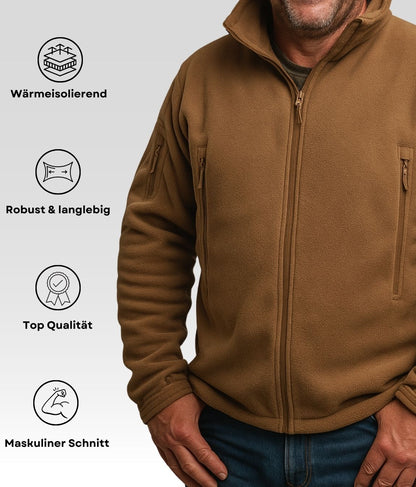 Marco Fleece Jacke Braun