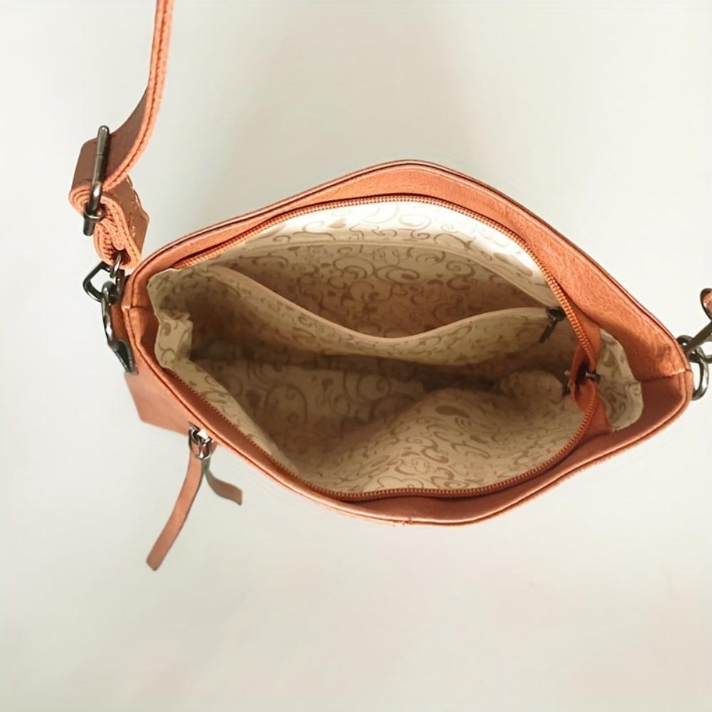 Lena Vintage Square Crossbody Bag