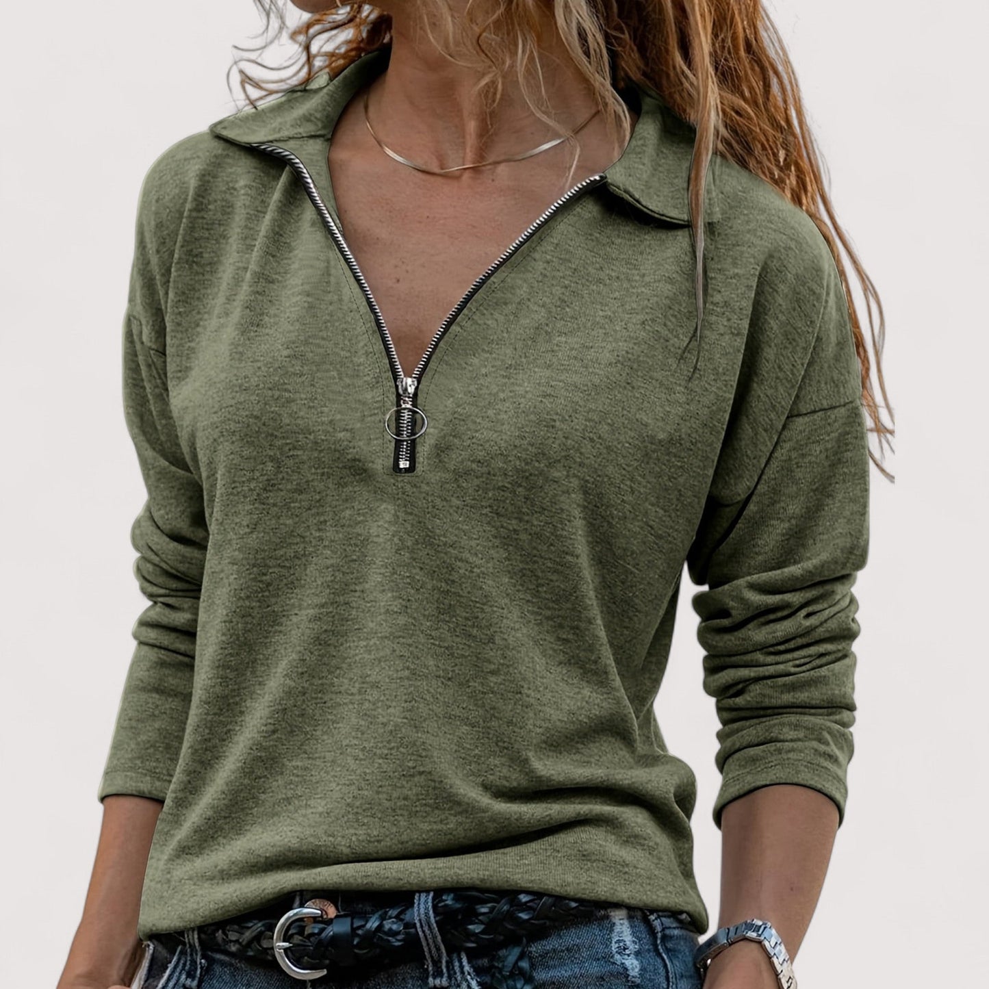 Sandrine™ | Top mit Reissverschluss-Detail