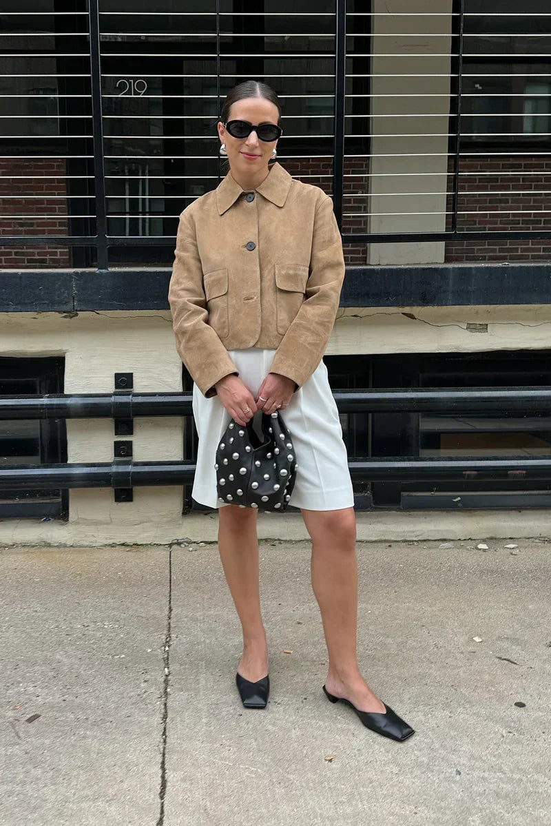 Arletta - Langärmlige Jacke mit Kragen