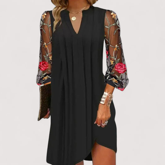 Madlina™ | Elegantes Minikleid mit transparenten Ärmeln