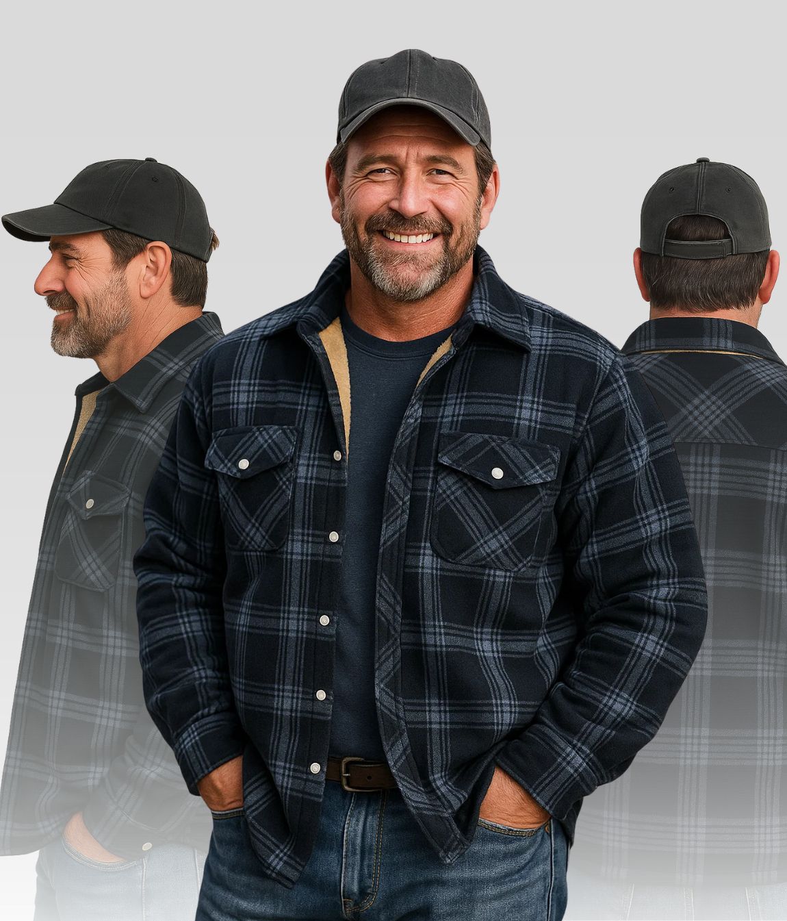 Joe Fleece Jacke Blau