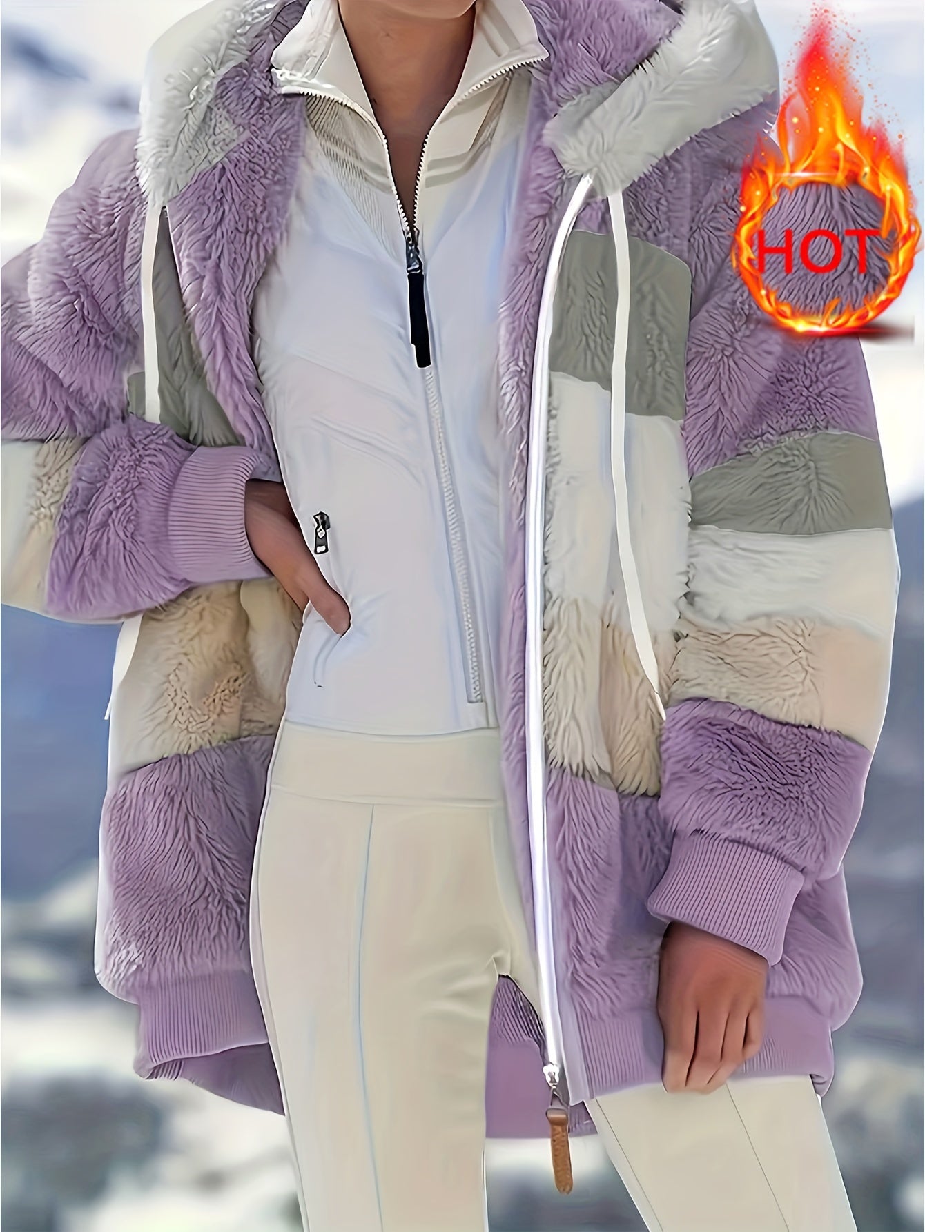 Serena | Kuscheliger Kapuzenmantel aus Plüsch